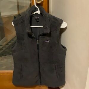 Patagonia Charcoal Blue Fleece Vest Women XL